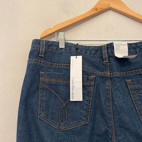 Calvin Klein skinny flare denim jeans Size 16 New - Picture 8 of 12